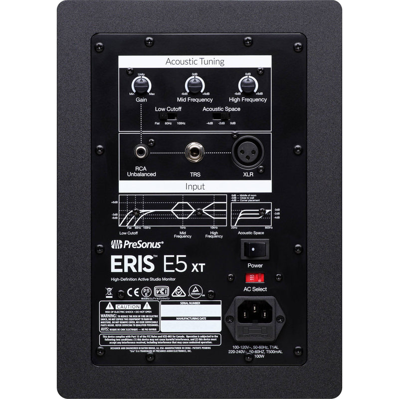 PreSonus Eris E5 XT Monitor de Estudio Activo de 5" Monitores de Estudio PreSonus 