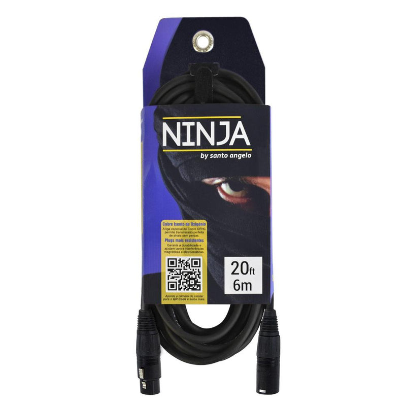 Santo Angelo Ninja LW B Cable de Micrófono XLR-XLR de 6 Metros Cables de Micrófono Santo Angelo 