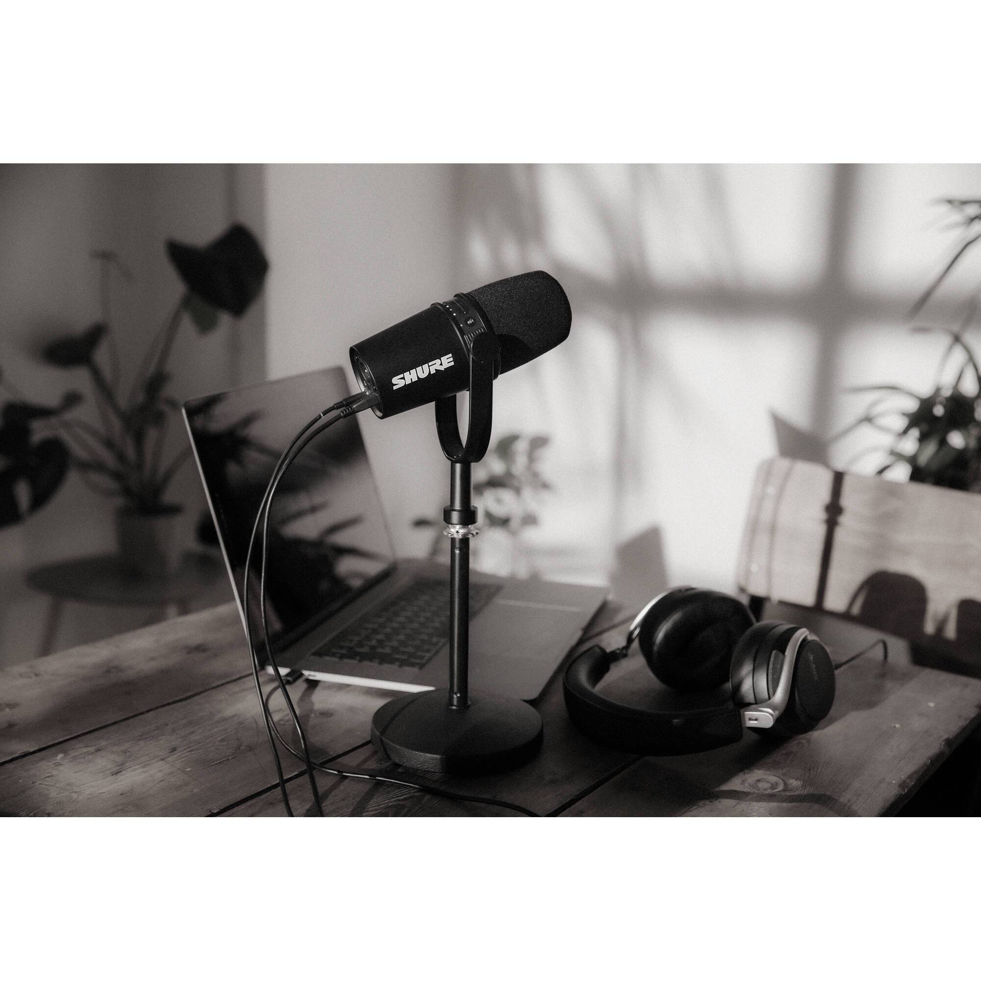 Shure MV7 Black Micrófono Vocal Dinámico para Podcast USB/XLR Micrófonos Dinámicos SHURE 