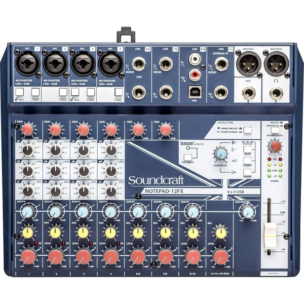 Soundcraft Notepad-12FX Mixer Análogo con E/S USB y Efectos Lexicon Mixers/Consolas Soundcraft 