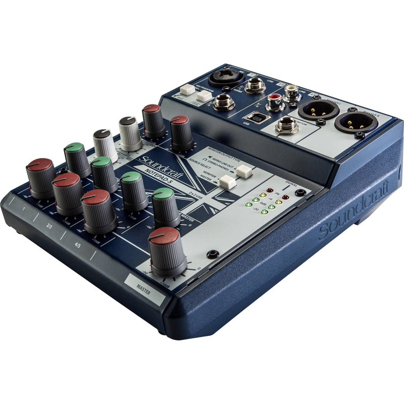 Soundcraft Notepad-5 Mixer Análogo Pequeño con E/S USB Mixers/Consolas Soundcraft 
