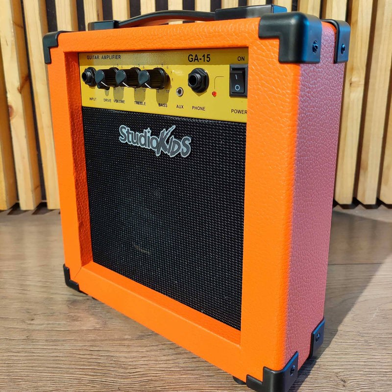 StudioKIDS GA15 Orange Amplificador de Guitarra Eléctrica 15 Watts