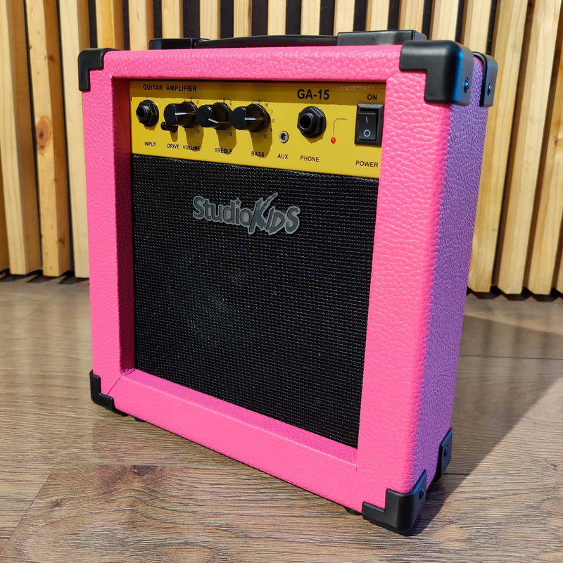 StudioKIDS GA15 Pink Amplificador de Guitarra Eléctrica 15 Watts Amplificadores de Guitarra StudioKIDS 
