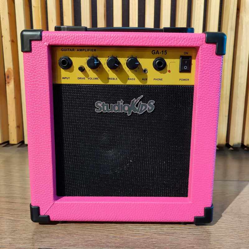 StudioKIDS GA15 Pink Amplificador de Guitarra Eléctrica 15 Watts Amplificadores de Guitarra StudioKIDS 
