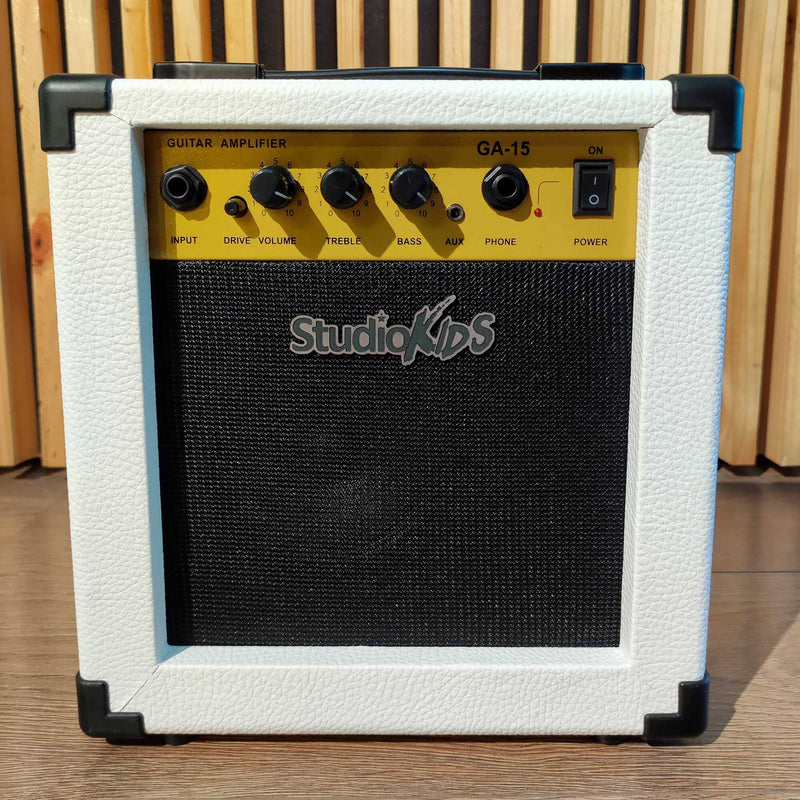 StudioKIDS GA15 White Amplificador de Guitarra Eléctrica 15 Watts Amplificadores de Guitarra StudioKIDS 