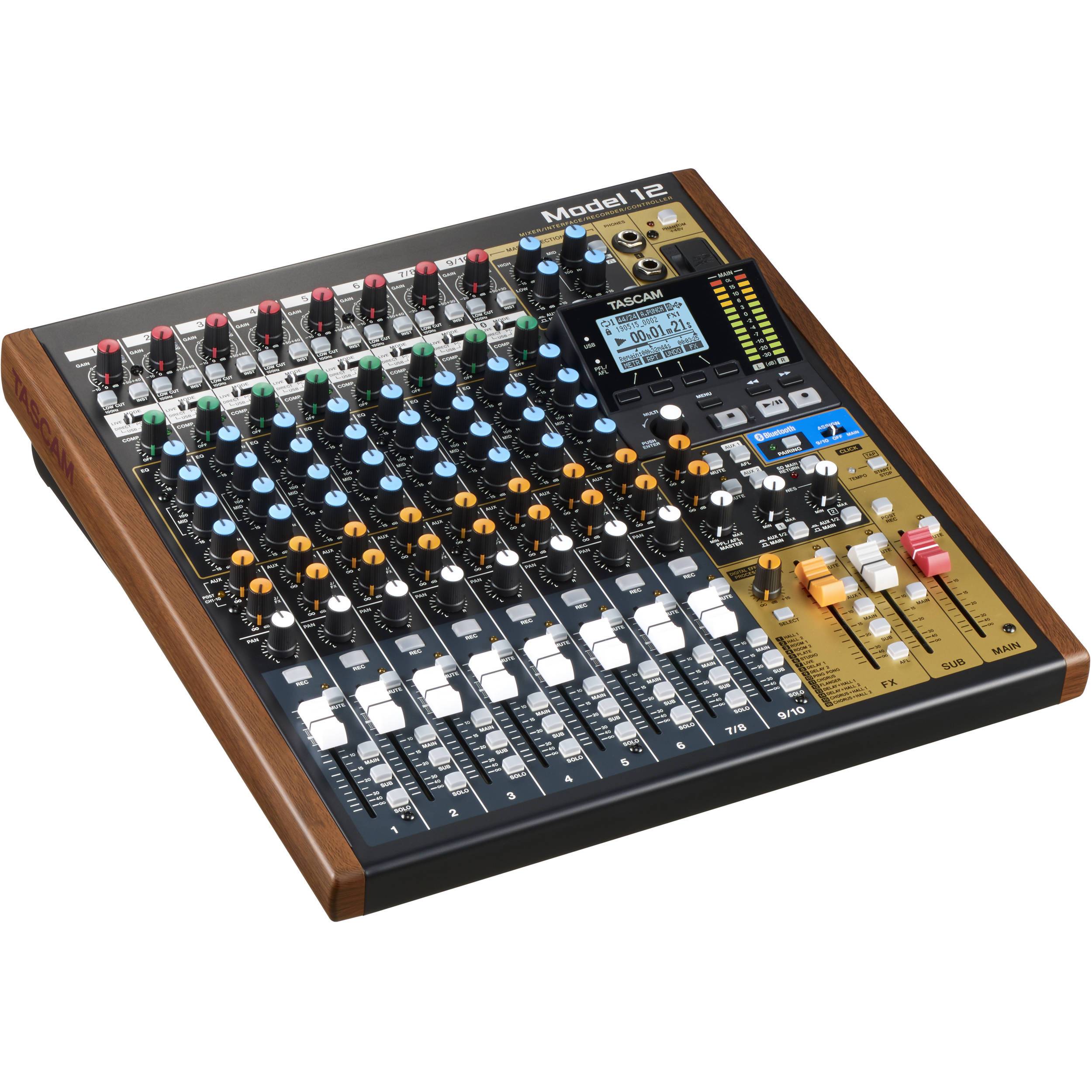 Tascam Model 12 Mixer / Interfaz USB / Grabador Multipista 12 Canales Mixers/Consolas TASCAM 