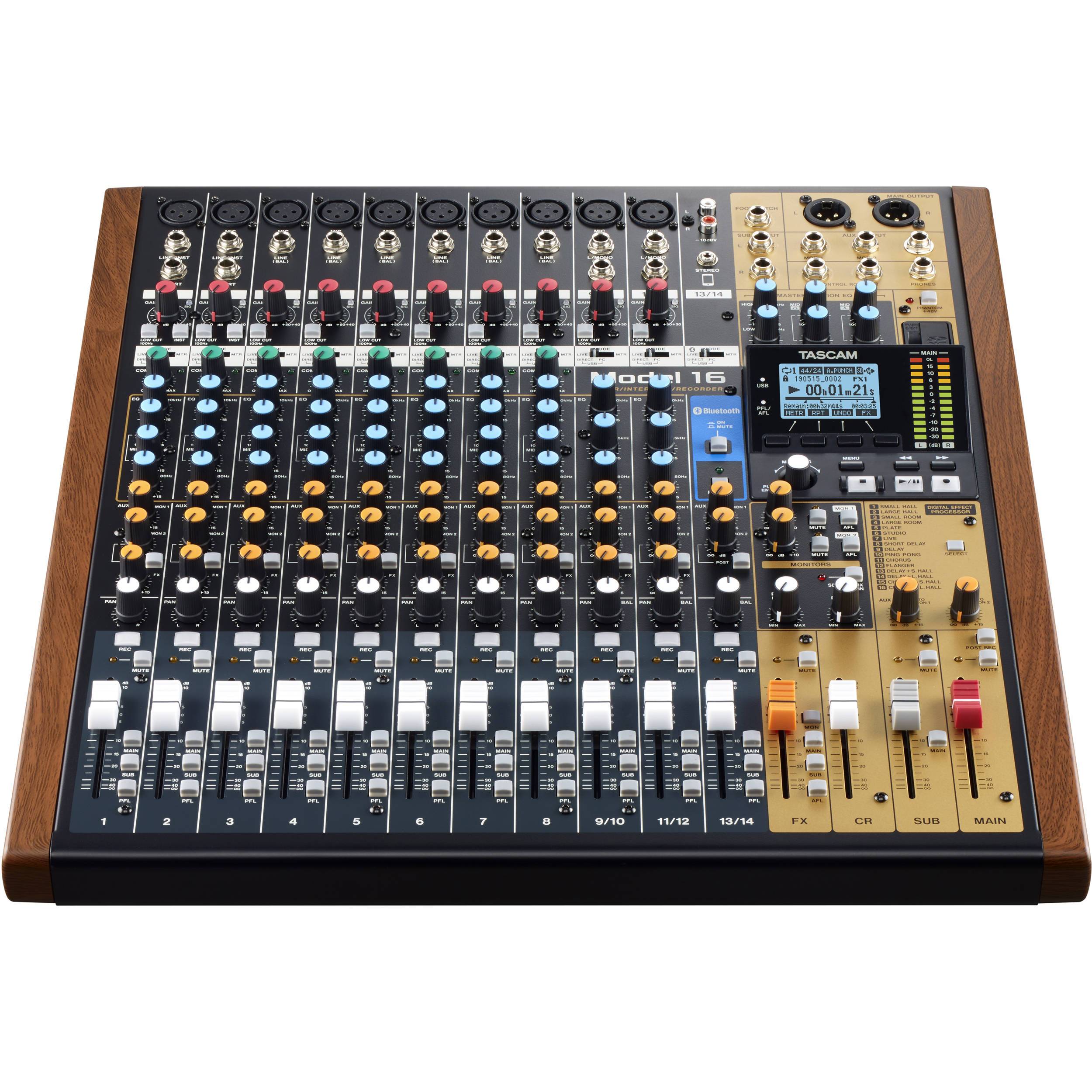 Tascam Model 16 Mixer / Interfaz USB / Grabador de 16 Canales Mixers/Consolas TASCAM 