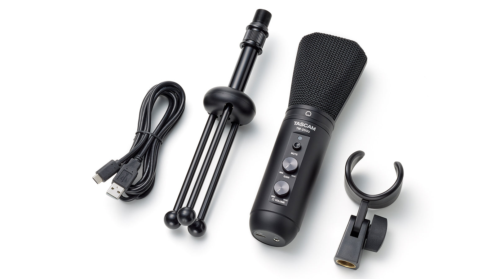 Tascam TM-250U Micrófono Condensador Supercardioide USB-C Micrófonos USB TASCAM 